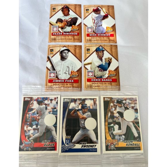 Vintage 2001 and 2002 Tops‎ 50 Years 500 Home Run Club Baseball Cards set of 7 - Picture 1 of 8